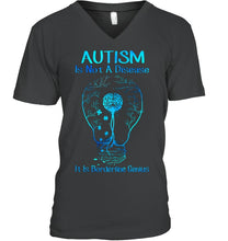 Load image into Gallery viewer, Autism Is Not A Disease It's Borderline Genius Special Custom Design Guys V-Neck
