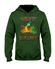 Load image into Gallery viewer, Assuming I'm Just An Old Lady Loves Motorbike For Sport Lovers Hoodie