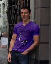 Load image into Gallery viewer, A Girl Really Loved Dogs And Tattoos Unique Custom Design Guys V-Neck