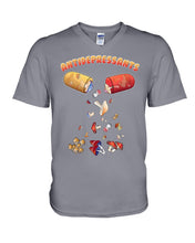 Load image into Gallery viewer, Antifepresants Mushrooms Unique Custom Design For Cute Girls Guys V-Neck