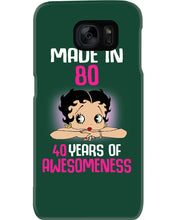 Load image into Gallery viewer, Black Phone Case Made In 80 40 Years In Awesomeness For Friends Phone case