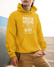 Load image into Gallery viewer, A Proud Husband Of A Freaking Awesome Wife Gift For Family Hoodie