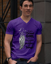 Load image into Gallery viewer, A Granddaughter To A Grandpa With Wings Handheld Gift For Granddaughter Guys V-Neck