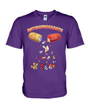 Load image into Gallery viewer, Antifepresants Mushrooms Unique Custom Design For Cute Girls Guys V-Neck