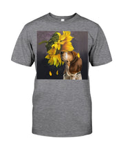 Load image into Gallery viewer, Basset Hound With Sunflower Special Custom Design For Dog Lovers Guys Tee