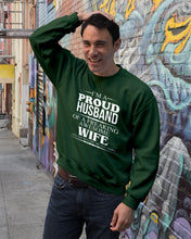 Load image into Gallery viewer, A Proud Husband Of A Freaking Awesome Wife Gift For Family Sweatshirt