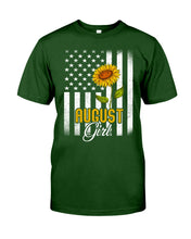 Load image into Gallery viewer, American Flag Sunflower Augustt Girl Trending For Birthday Gift Guys Tee