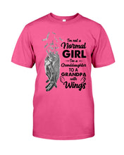 Load image into Gallery viewer, A Granddaughter To A Grandpa With Wings Handheld Gift For Granddaughter Guys Tee