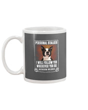 Load image into Gallery viewer, Boston Terrier Personal Stalker St. Patrick's Day Printed Mug Mug