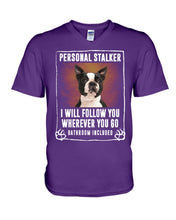 Load image into Gallery viewer, Boston Terrier Personal Stalker St. Patrick's Day Printed Mug Guys V-Neck