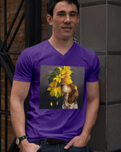 Load image into Gallery viewer, Basset Hound With Sunflower Special Custom Design For Dog Lovers Guys V-Neck
