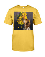 Load image into Gallery viewer, Basset Hound With Sunflower Special Custom Design For Dog Lovers Guys Tee
