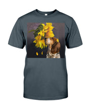 Load image into Gallery viewer, Basset Hound With Sunflower Special Custom Design For Dog Lovers Guys Tee