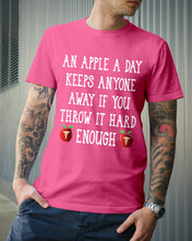 Load image into Gallery viewer, An Apple A Day Keeps Anyone Away Special Custom Design Guys Tee