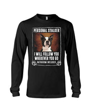 Load image into Gallery viewer, Boston Terrier Personal Stalker St. Patrick's Day Printed Mug Unisex Long Sleeve