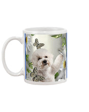 Load image into Gallery viewer, Bichon Frise With Butterflies Simple Custom Design For Dog Lovers Mug