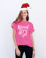 Load image into Gallery viewer, Blessed By God For 40 Years Special Custom Design Guys Tee