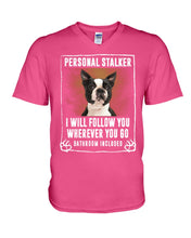 Load image into Gallery viewer, Boston Terrier Personal Stalker St. Patrick's Day Printed Mug Guys V-Neck