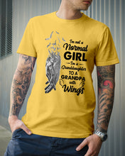 Load image into Gallery viewer, A Granddaughter To A Grandpa With Wings Handheld Gift For Granddaughter Guys Tee