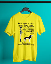 Load image into Gallery viewer, A Girl Really Loved Dogs And Tattoos Unique Custom Design Guys V-Neck