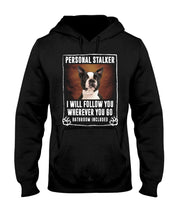 Load image into Gallery viewer, Boston Terrier Personal Stalker St. Patrick's Day Printed Mug Hoodie