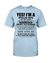 Load image into Gallery viewer, A Spoiled Wife Of An Awesome Grumpy Old Husband Trending Guys Tee