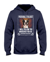 Load image into Gallery viewer, Boston Terrier Personal Stalker St. Patrick's Day Printed Mug Hoodie
