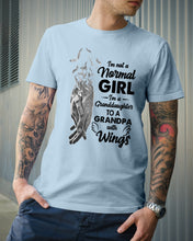 Load image into Gallery viewer, A Granddaughter To A Grandpa With Wings Handheld Gift For Granddaughter Guys Tee