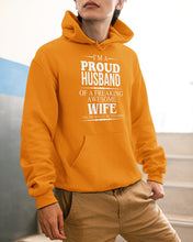 Load image into Gallery viewer, A Proud Husband Of A Freaking Awesome Wife Gift For Family Hoodie