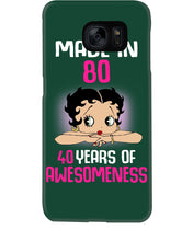 Load image into Gallery viewer, Black Phone Case Made In 80 40 Years In Awesomeness For Friends Phone case
