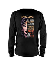 Load image into Gallery viewer, Birthday Gift For April Girl My Scars Tell A Story They're Reminders Unisex Long Sleeve