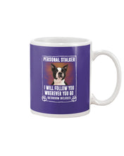 Load image into Gallery viewer, Boston Terrier Personal Stalker St. Patrick's Day Printed Mug Mug