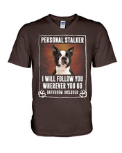 Load image into Gallery viewer, Boston Terrier Personal Stalker St. Patrick's Day Printed Mug Guys V-Neck