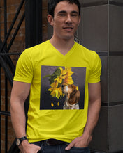 Load image into Gallery viewer, Basset Hound With Sunflower Special Custom Design For Dog Lovers Guys V-Neck