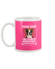 Load image into Gallery viewer, Boston Terrier Personal Stalker St. Patrick's Day Printed Mug Mug