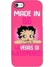 Load image into Gallery viewer, Black Phone Case Made In 80 40 Years In Awesomeness For Friends Phone case
