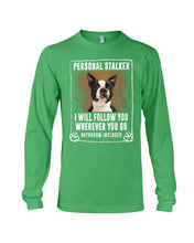 Load image into Gallery viewer, Boston Terrier Personal Stalker St. Patrick's Day Printed Mug Unisex Long Sleeve