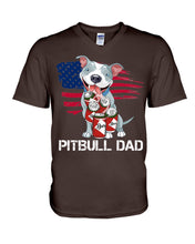 Load image into Gallery viewer, Black Phone Case Pitbull Dad Gift For Pitbull Lovers Guys V-Neck