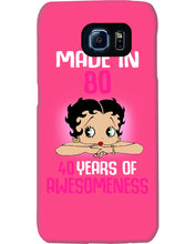 Load image into Gallery viewer, Black Phone Case Made In 80 40 Years In Awesomeness For Friends Phone case