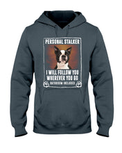 Load image into Gallery viewer, Boston Terrier Personal Stalker St. Patrick's Day Printed Mug Hoodie