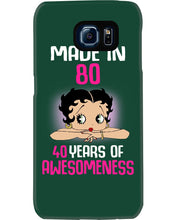 Load image into Gallery viewer, Black Phone Case Made In 80 40 Years In Awesomeness For Friends Phone case