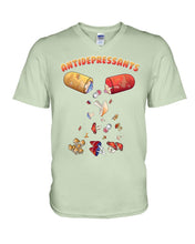 Load image into Gallery viewer, Antifepresants Mushrooms Unique Custom Design For Cute Girls Guys V-Neck