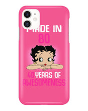 Load image into Gallery viewer, Black Phone Case Made In 80 40 Years In Awesomeness For Friends Phone case