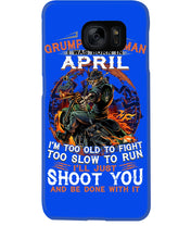 Load image into Gallery viewer, A Grumpy Old Man Was Born In April Will Shoot You For Birthday Gift Phone case