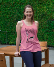 Load image into Gallery viewer, A Girl Really Loved Dogs And Tattoos Unique Custom Design Ladies Flowy Tank