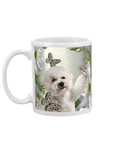 Load image into Gallery viewer, Bichon Frise With Butterflies Simple Custom Design For Dog Lovers Mug
