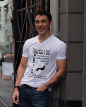Load image into Gallery viewer, A Girl Really Loved Dogs And Tattoos Unique Custom Design Guys V-Neck