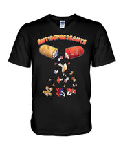 Load image into Gallery viewer, Antifepresants Mushrooms Unique Custom Design For Cute Girls Guys V-Neck