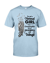 Load image into Gallery viewer, A Granddaughter To A Grandpa With Wings Handheld Gift For Granddaughter Guys Tee