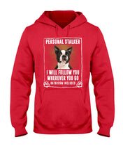 Load image into Gallery viewer, Boston Terrier Personal Stalker St. Patrick's Day Printed Mug Hoodie